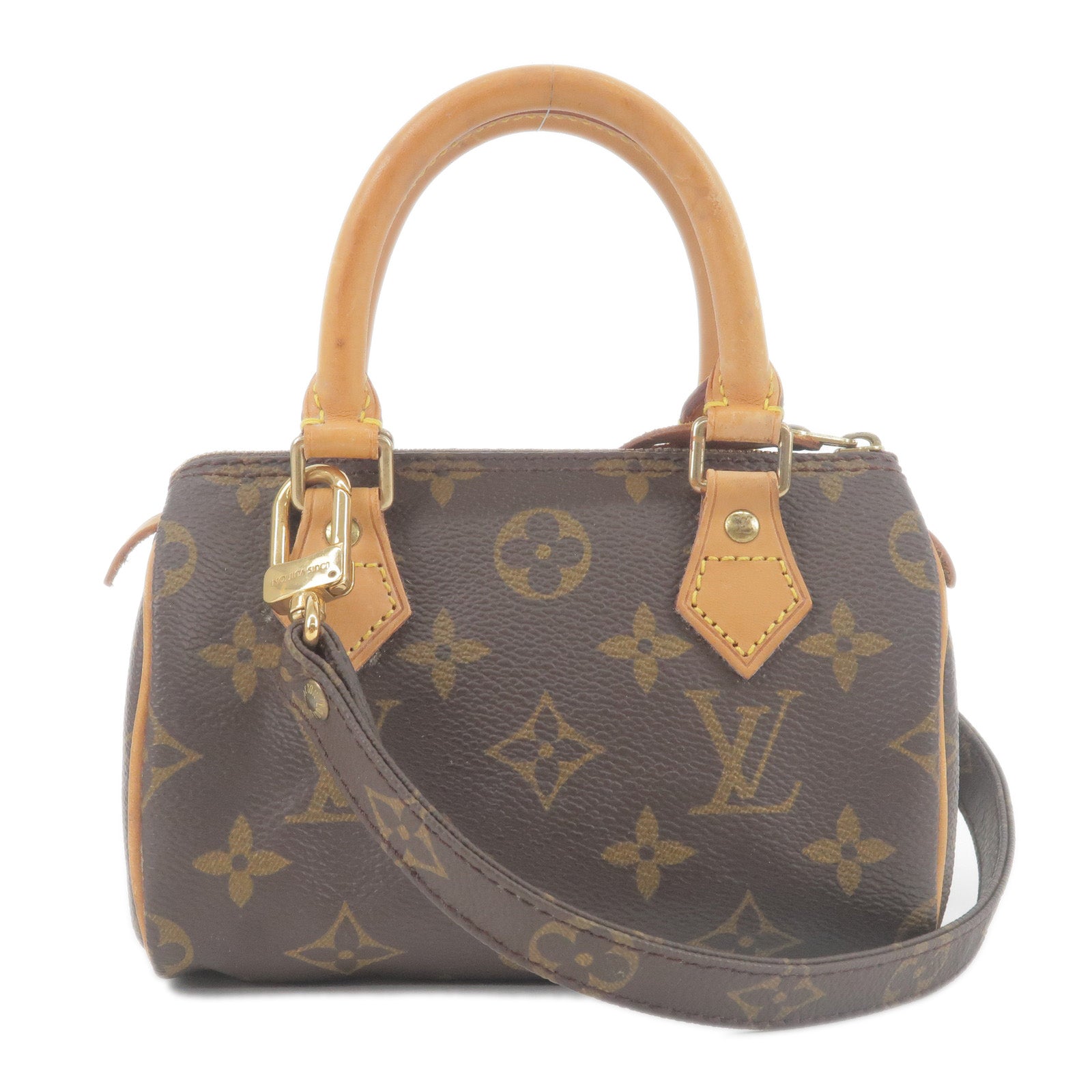 Louis Vuitton Monogram Mini Speedy Bag & Strap M41534 J75010