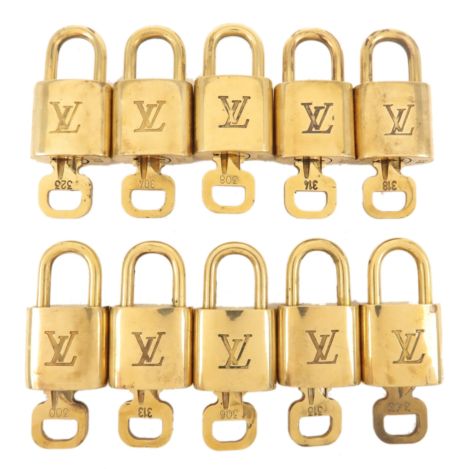 Louis Vuitton Set of 10 Lock & Key Cadena Key Lock