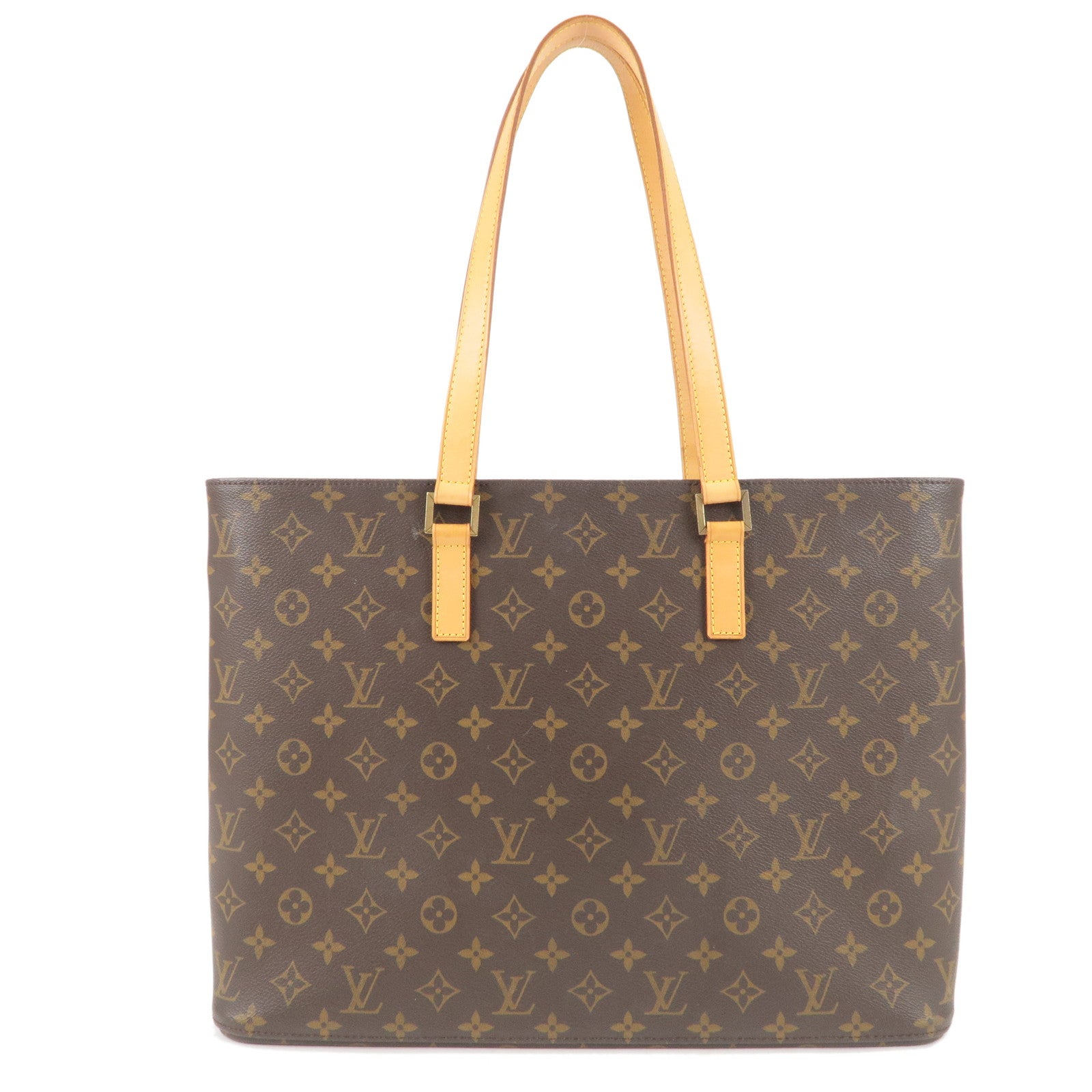 Louis Vuitton Monogram Luco Tote Shoulder Bag Brown M51155