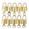 Louis Vuitton Set of 10 Lock & Key Cadena Key Lock Gold
