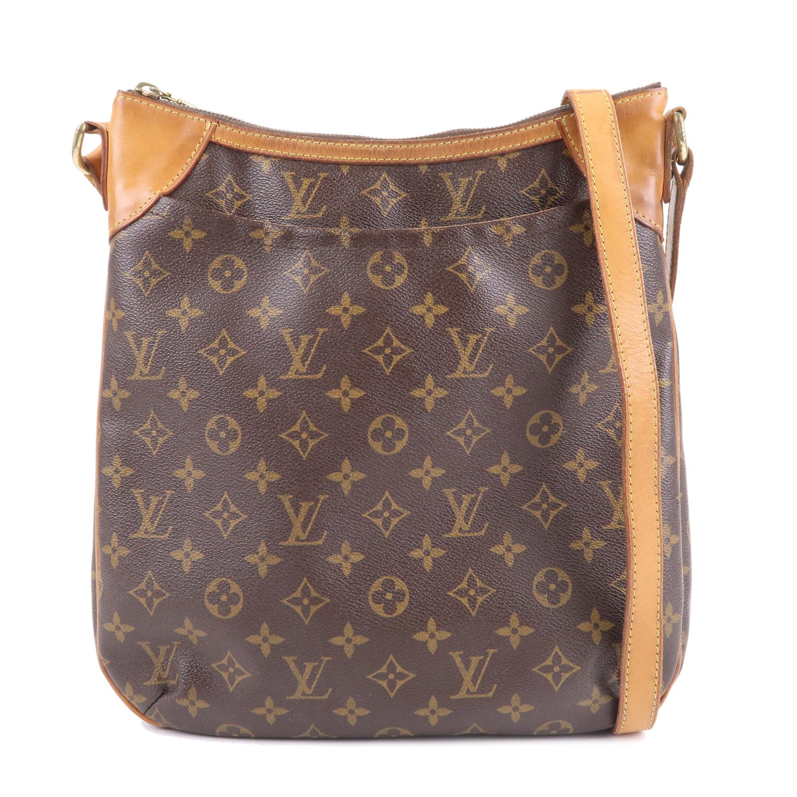 Louis Vuitton Monogram Odeon MM Shoulder Bag Brown M56389