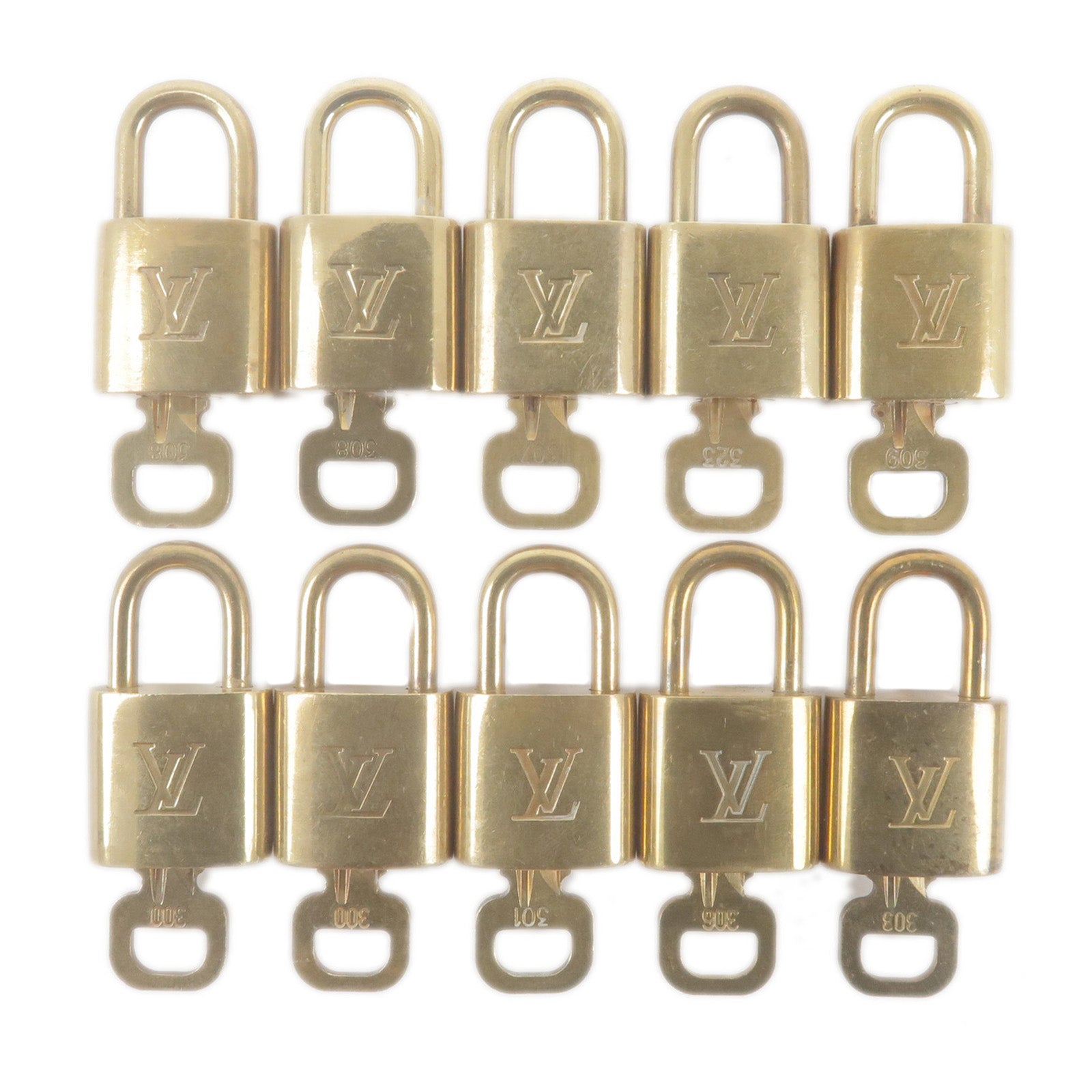 Louis Vuitton Set of 10 Lock & Key Cadena Key Lock