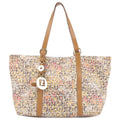 Fendi Zucchino Canvas Leather Tote Bag Flower Print 8BH021