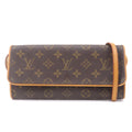 Louis Vuitton Monogram Pochette Twin GM 2Way Bag Brown M51852