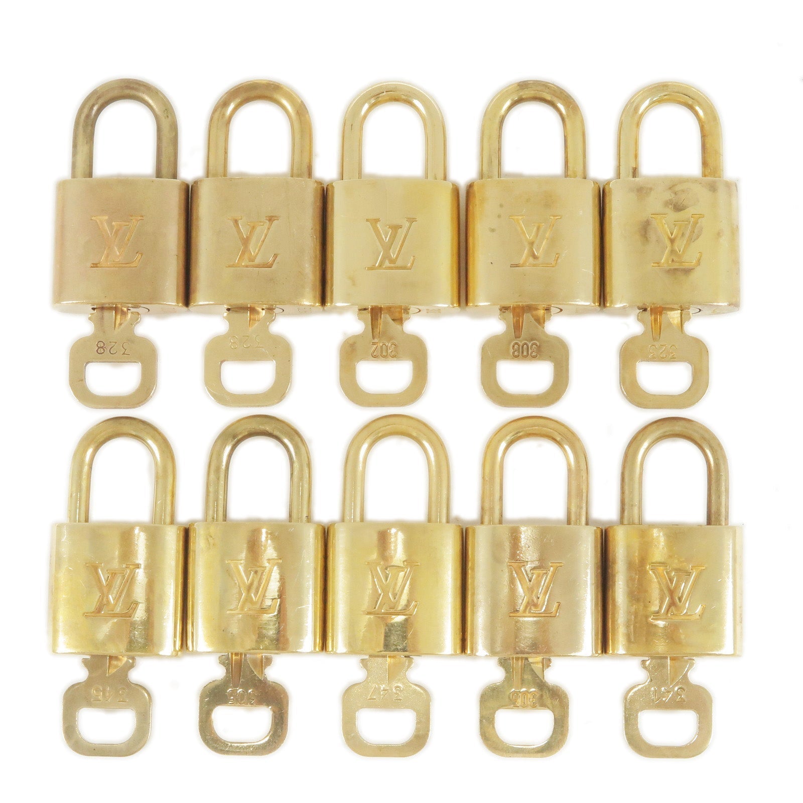 Louis Vuitton Set of 10 Lock & Key Cadena Key Lock