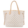 Louis Vuitton Damier Azur Neverfull MM Tote Bag Hand Bag N51107