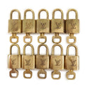 Louis Vuitton Set of 10 Lock & Key Cadena Key Lock Gold