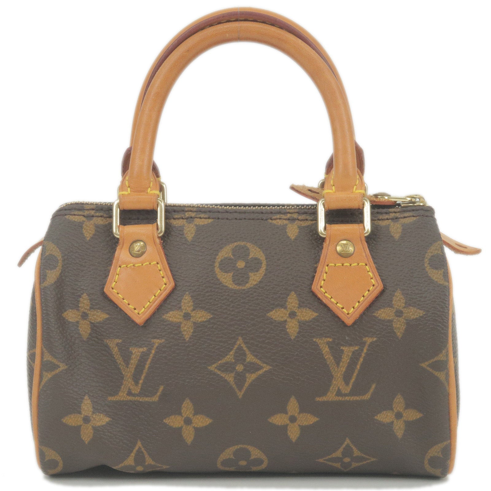 Louis Vuitton Monogram Mini Speedy Hand Bag Brown M41534