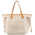 Louis Vuitton Damier Azur Neverfull MM Tote Bag N51107
