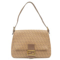 FENDI Zucchino Mamma Baguette PVC Leather Shoulder Bag 8BR001