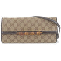 GUCCI Bamboo GG Canvas Leather 2Way Shoulder Bag Brown 117594