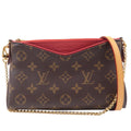 Louis Vuitton Monogram Pallas Clutch 2Way Bag Cerise M41638