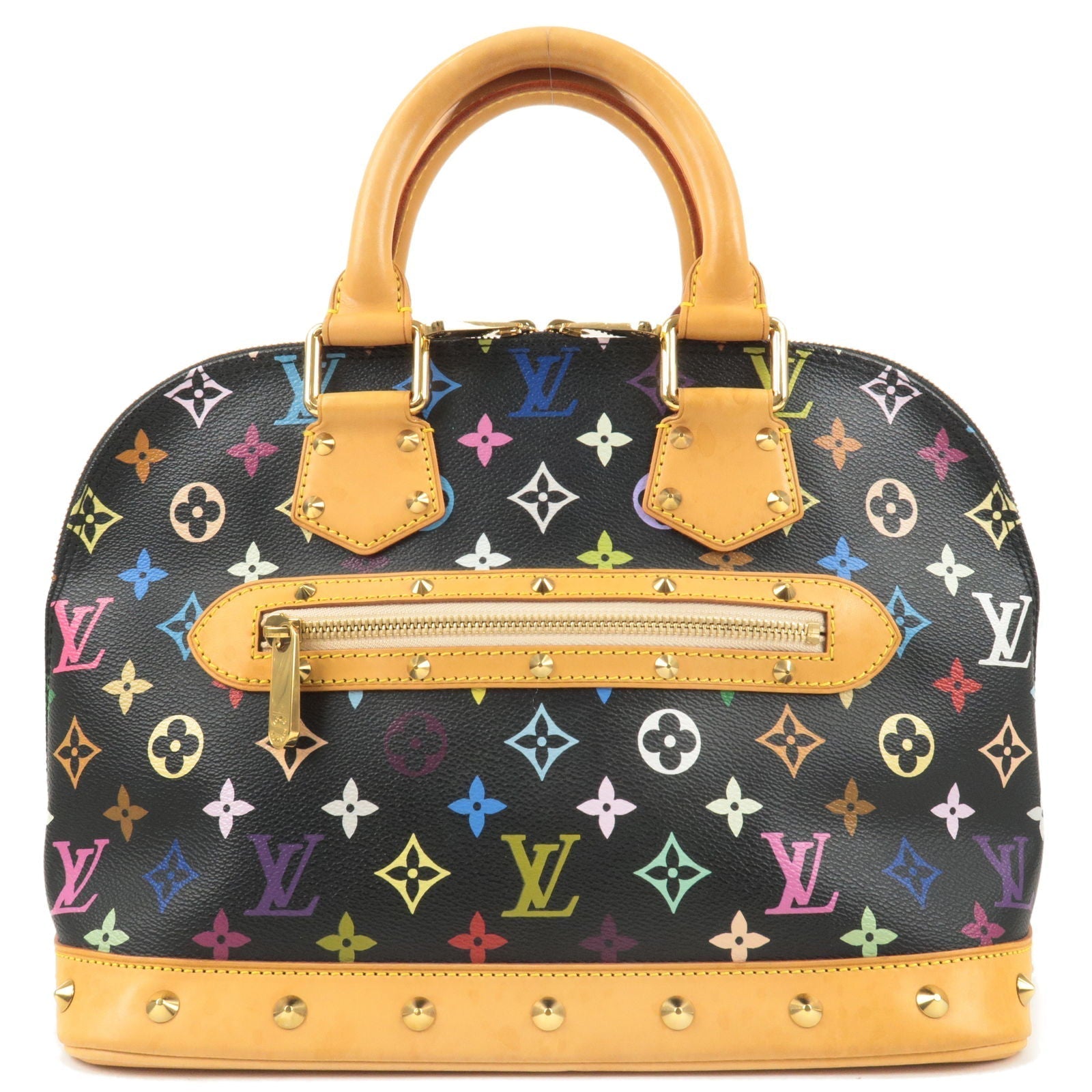 Louis Vuitton Monogram Multi Color Alma Hand Bag Noir M92646