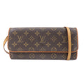 Louis Vuitton Monogram Pochette Twin GM 2Way Bag Brown M51852