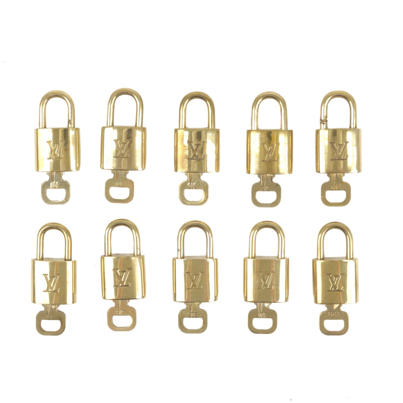 Louis Vuitton Set of 10 Lock & Key Cadena Key Lock