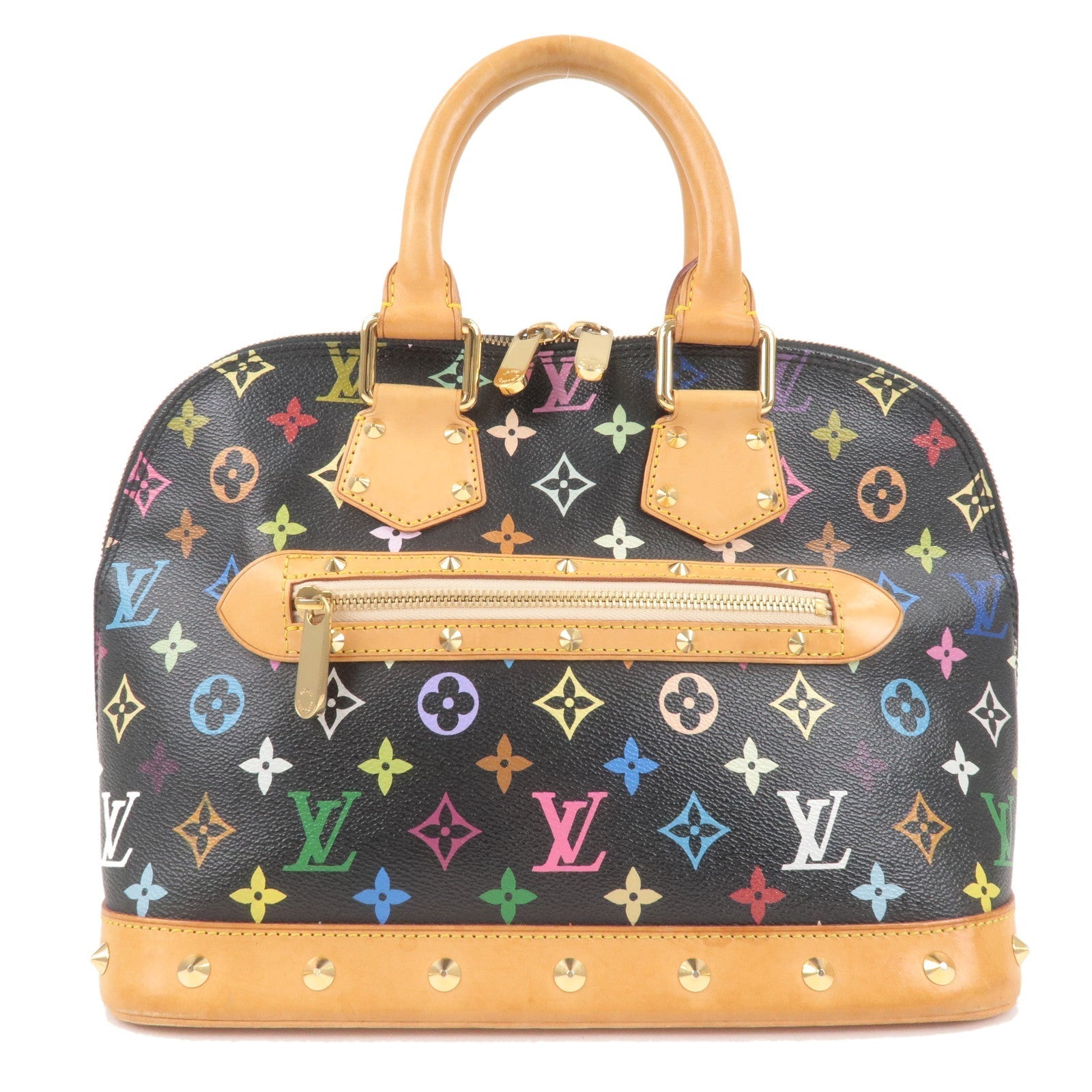 Louis Vuitton Monogram Multi Color Alma Hand Bag Noir M92646