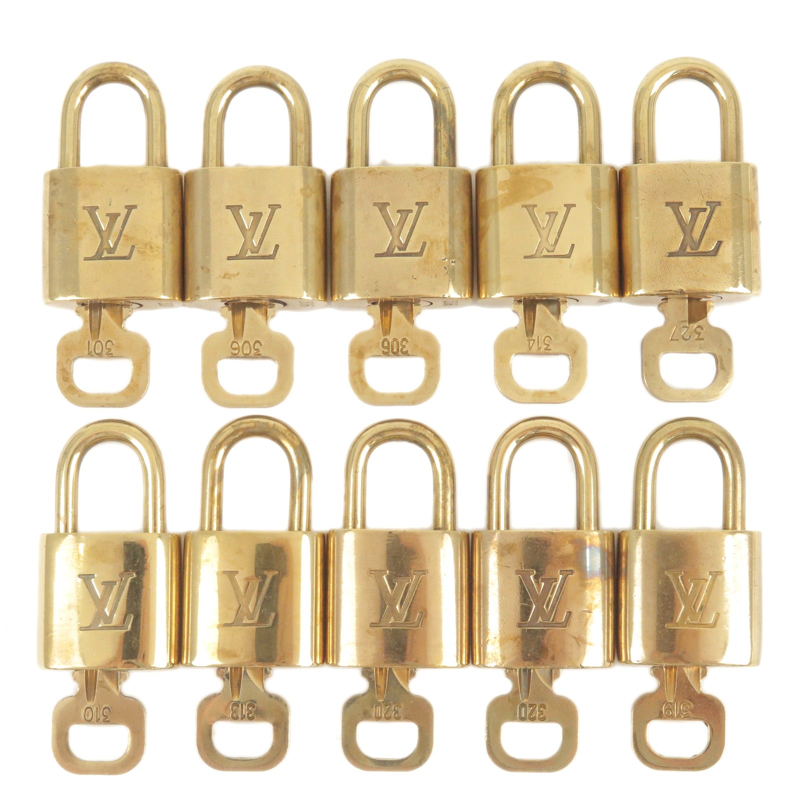 Louis Vuitton Set of 10 Lock & Key Cadena Key Lock