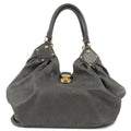Louis Vuitton Monogram Mahina L Shoulder Bag Gris M95767