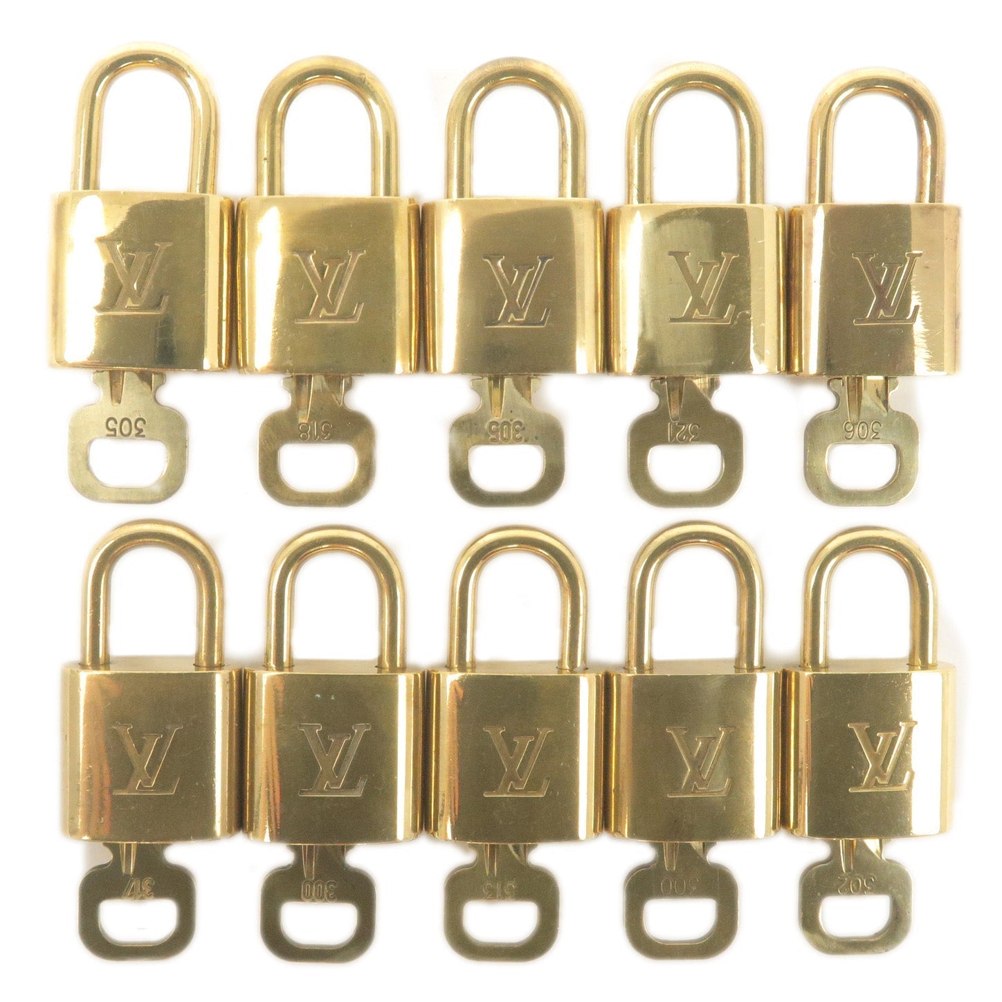 Louis Vuitton Set of 10 Lock & Key Cadena Key Lock