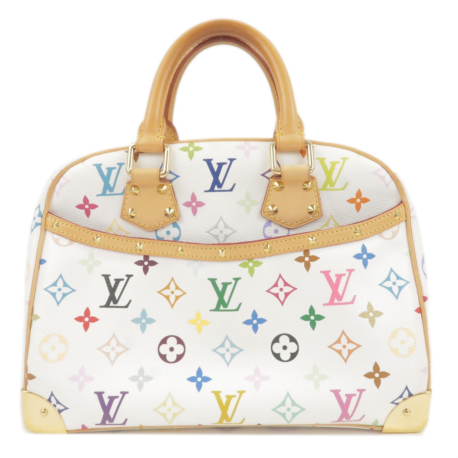 Louis Vuitton Monogram Multi Color Trouville Hand Bag Blanc M92663