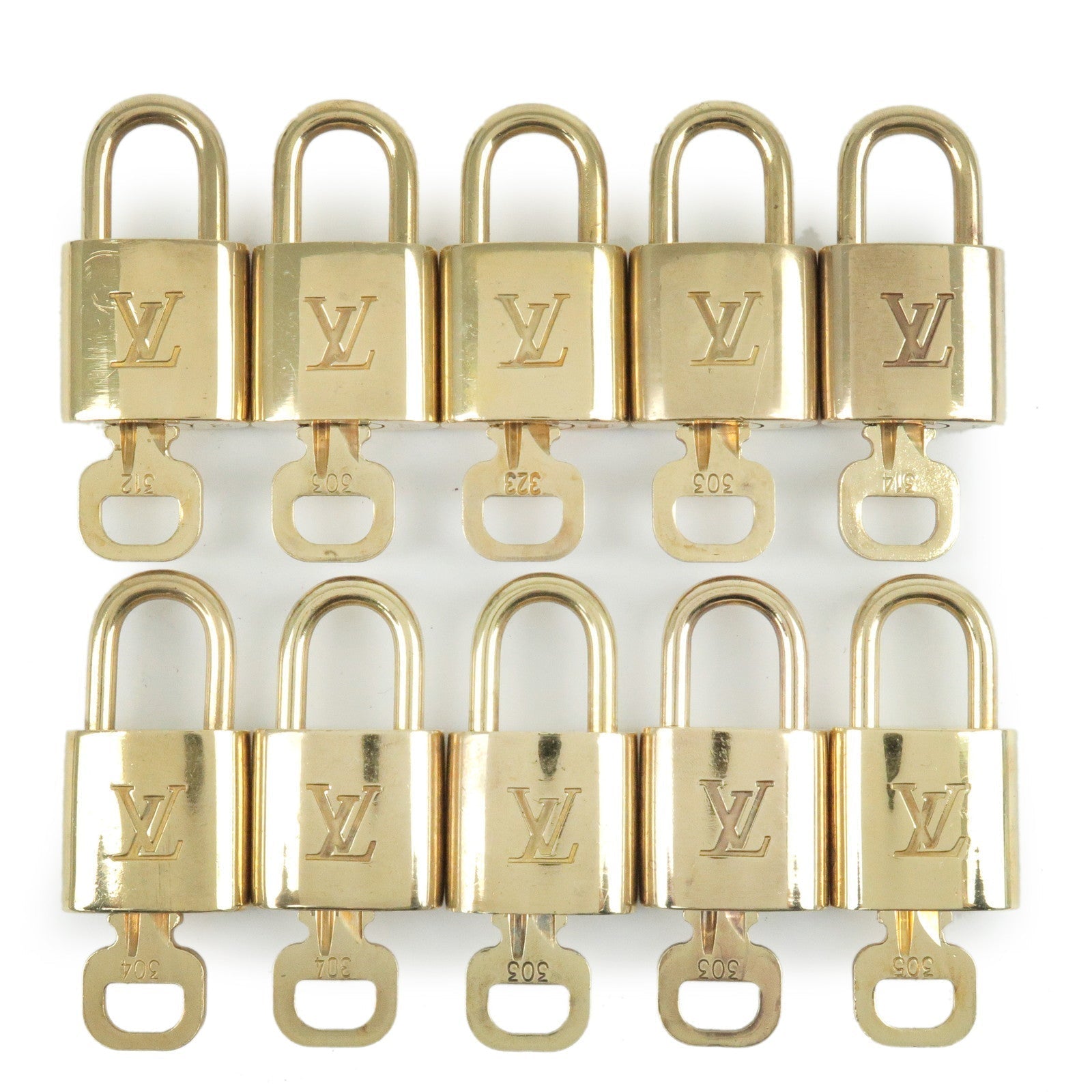 Louis Vuitton Set of 10 Lock & Key Cadena Key Lock