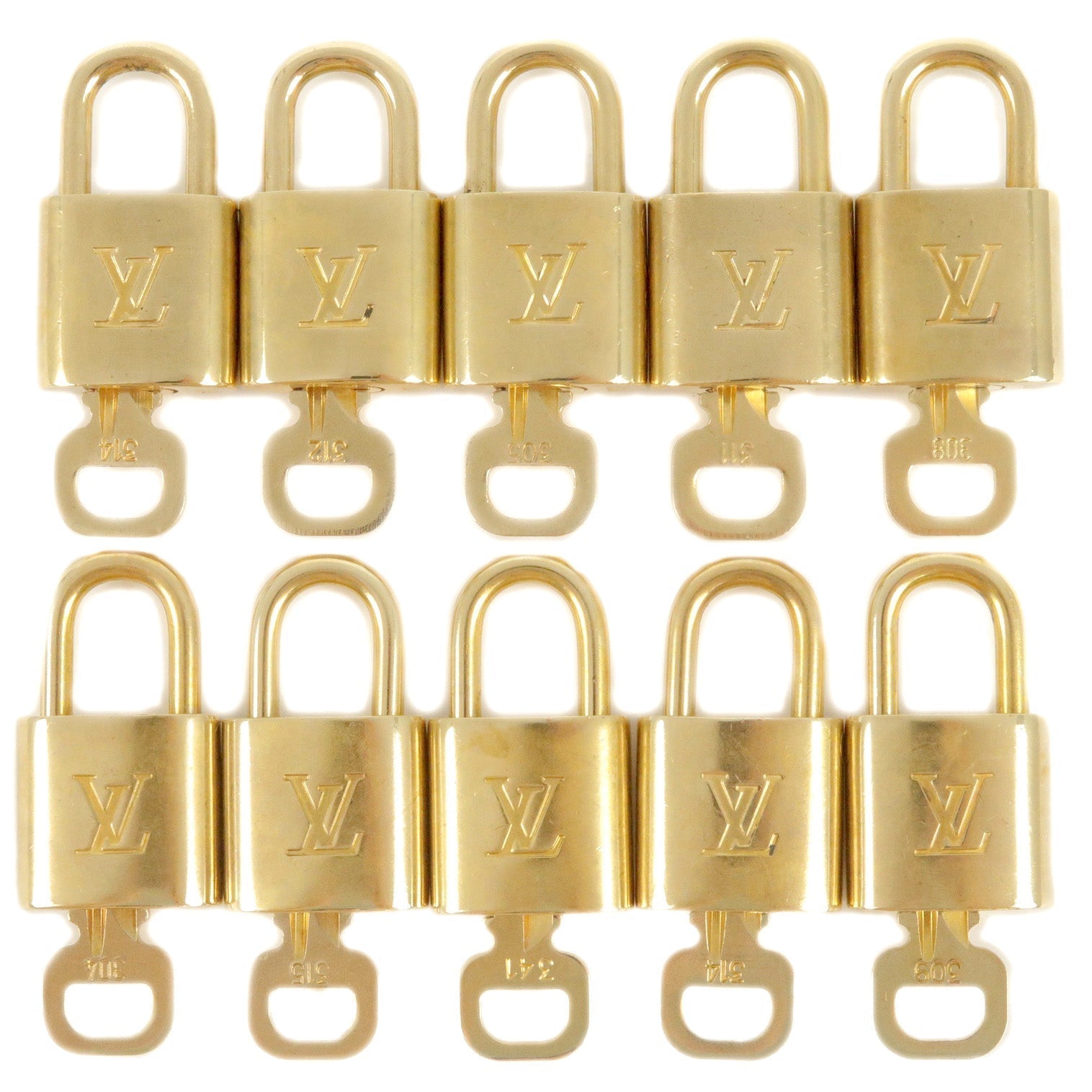 Louis Vuitton Set of 10 Lock & Key Cadena Key Lock
