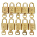 Louis Vuitton Set of 10 Lock & Key Cadena Key Lock Metal Gold
