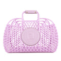 FENDI Plastic Leather Basket Bag Medium Purple 8BH389
