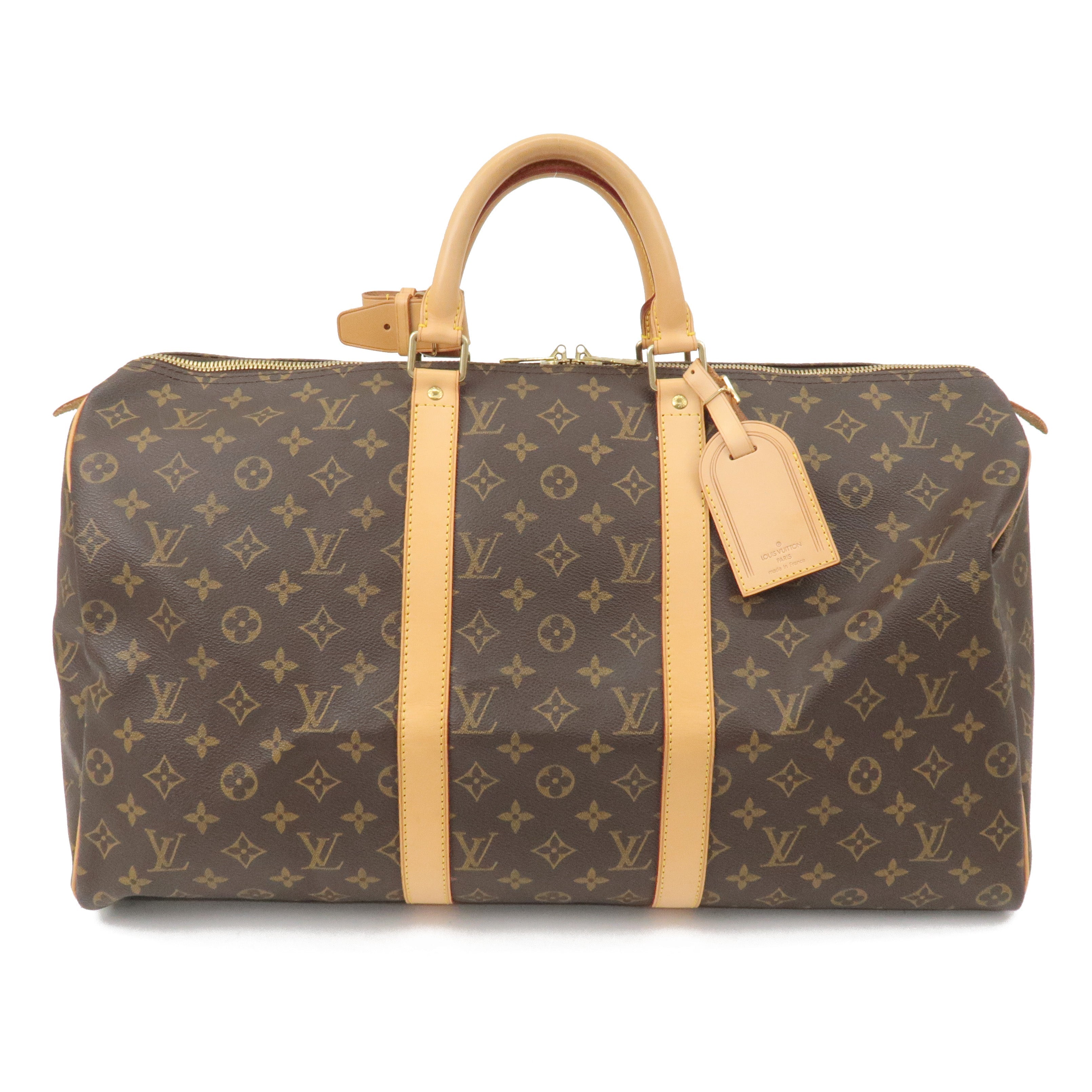 Louis Vuitton Monogram Keep All 50 Boston Bag Brown M41426