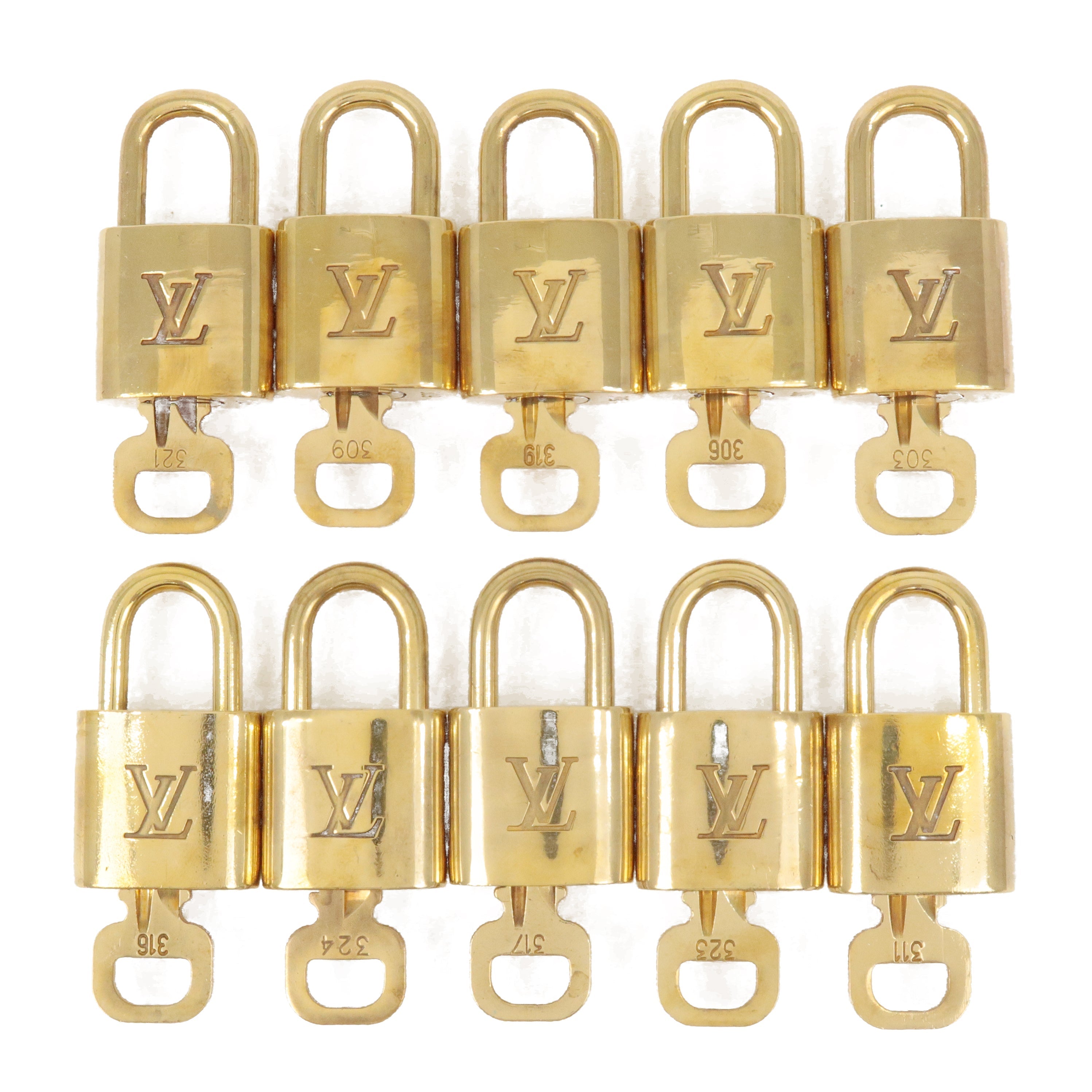 Louis Vuitton Set of 10 Lock & Key Cadena Key Lock