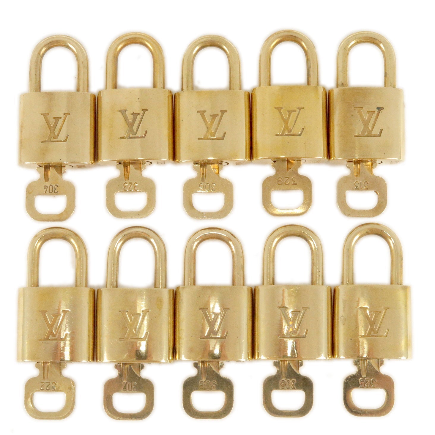 Louis Vuitton Set of 10 Lock & Key Cadena Key Lock