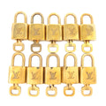 Louis Vuitton Set of 10 Lock & Key Cadena Key Lock Gold