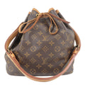 Louis Vuitton Monogram Petit Noe Shoulder Bag Brown M42226
