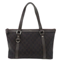 GUCCI Abbey GG Leather Tote Bag Hand Bag Dark Brown 268640