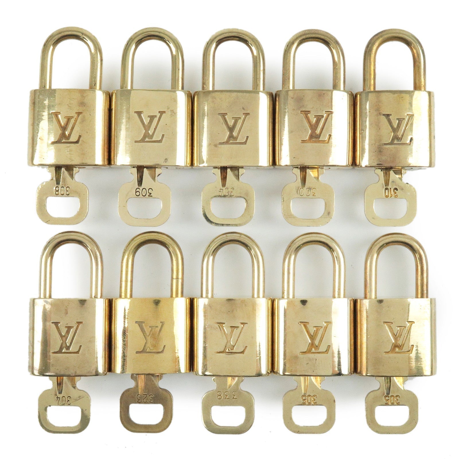 Louis Vuitton Set of 10 Lock & Key Cadena Key Lock