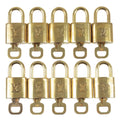 Louis Vuitton Set of 10 Lock & Key Cadena Key Lock Metal Gold