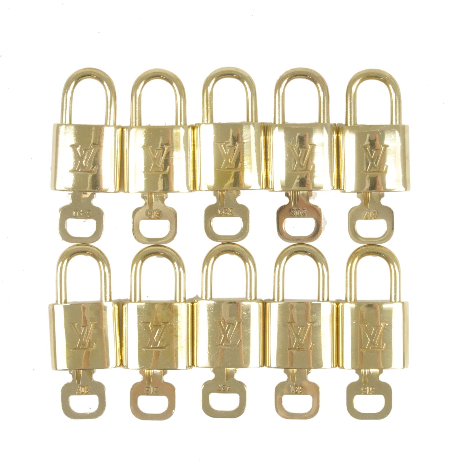 Louis Vuitton Set of 10 Lock & Key Cadena Key Lock