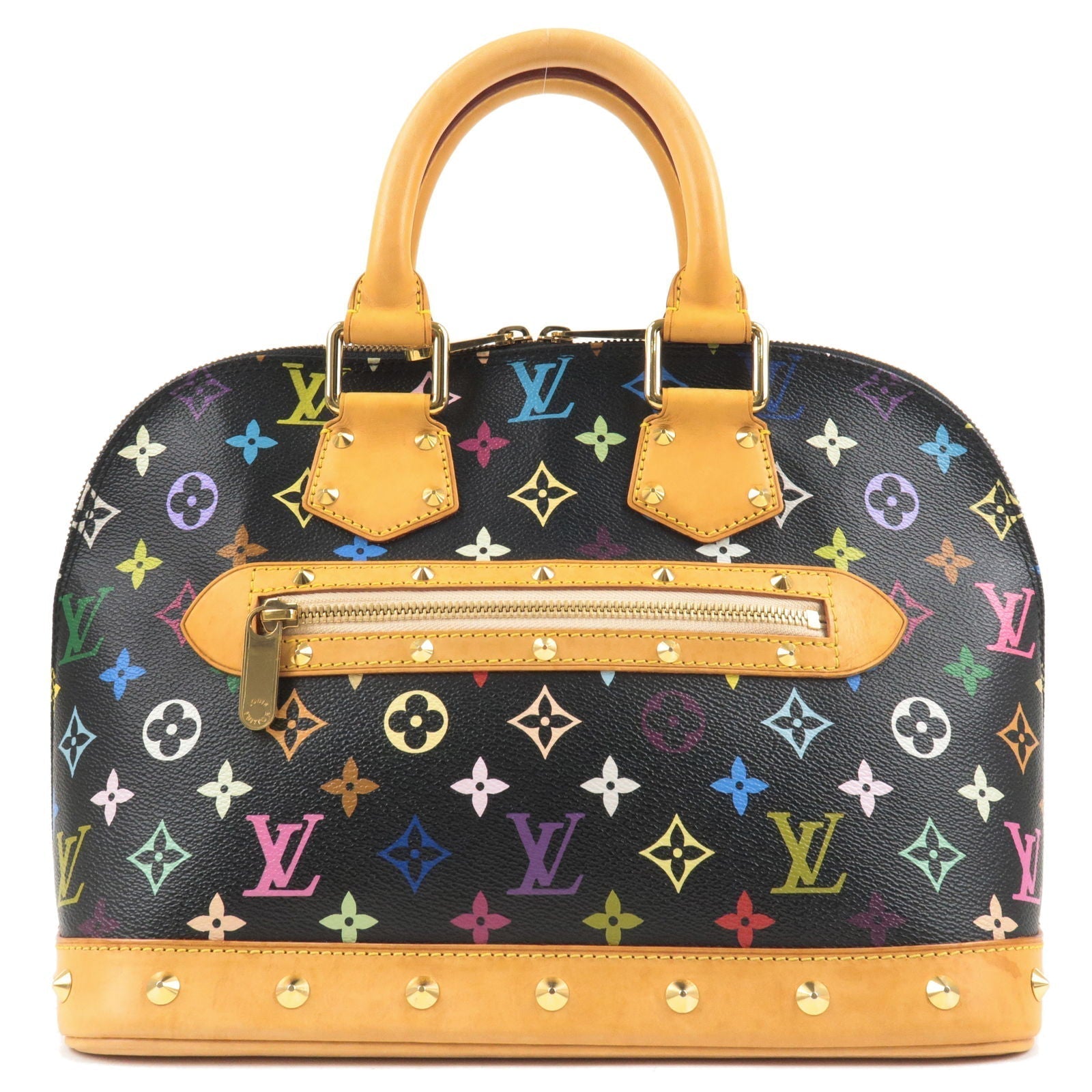 Louis Vuitton Monogram Multi Color Alma Hand Bag Noir M92646