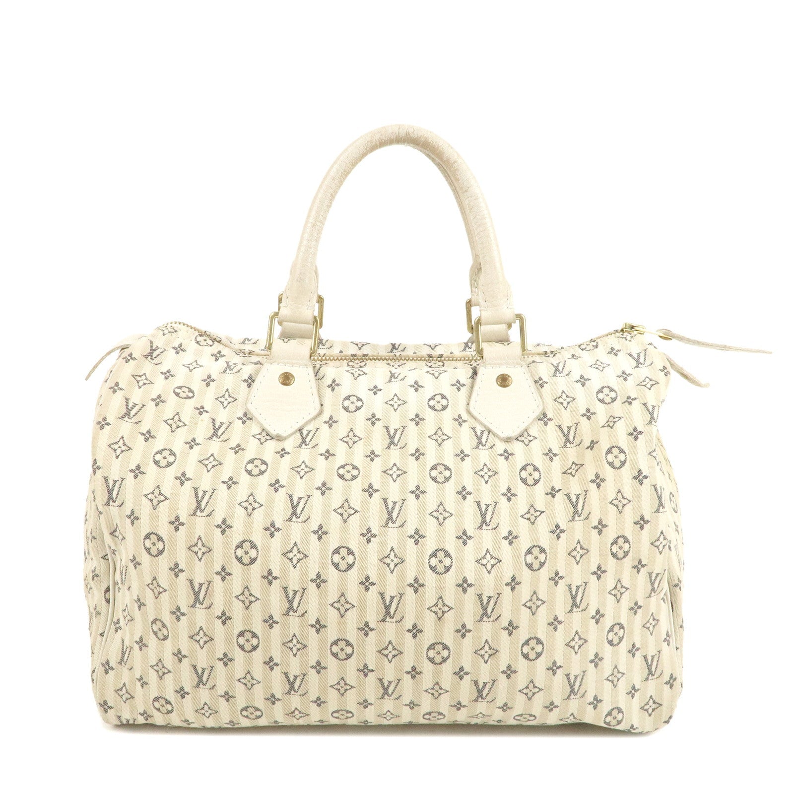 Louis Vuitton Monogram Mini Lin Speedy 30 Hand Bag Croiset M95500