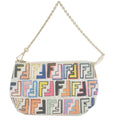 FENDI Zucca Print PVC Chain Accessory Pouch Multicolor 8BR592