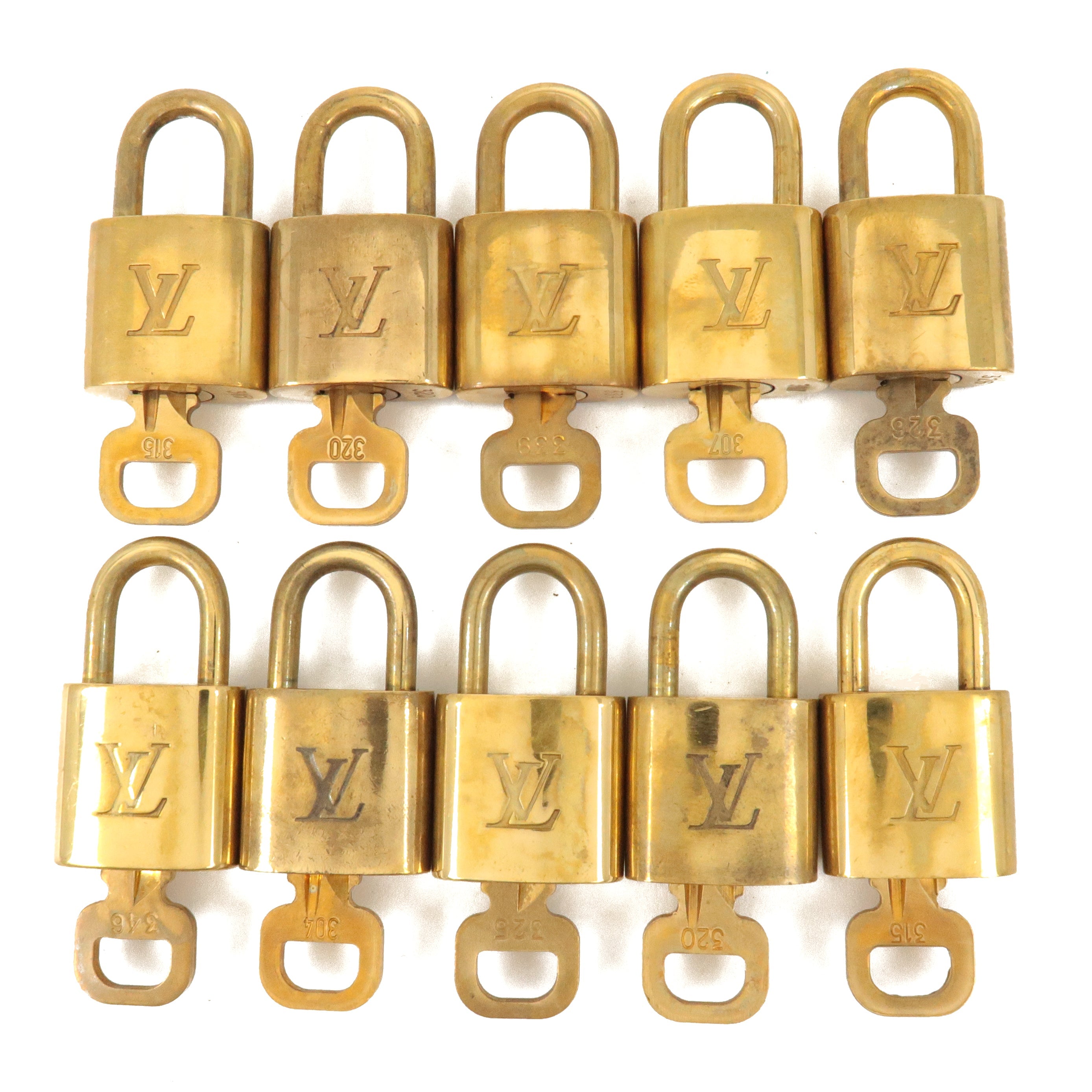 Louis Vuitton Set of 10 Lock & Key Cadena Key Lock