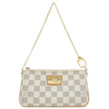 Louis Vuitton Damier Azur Pochette Milla MM Mini Pouch N60027