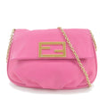 FENDI Leather Chain Shoulder Bag Purse Pink 8M0276