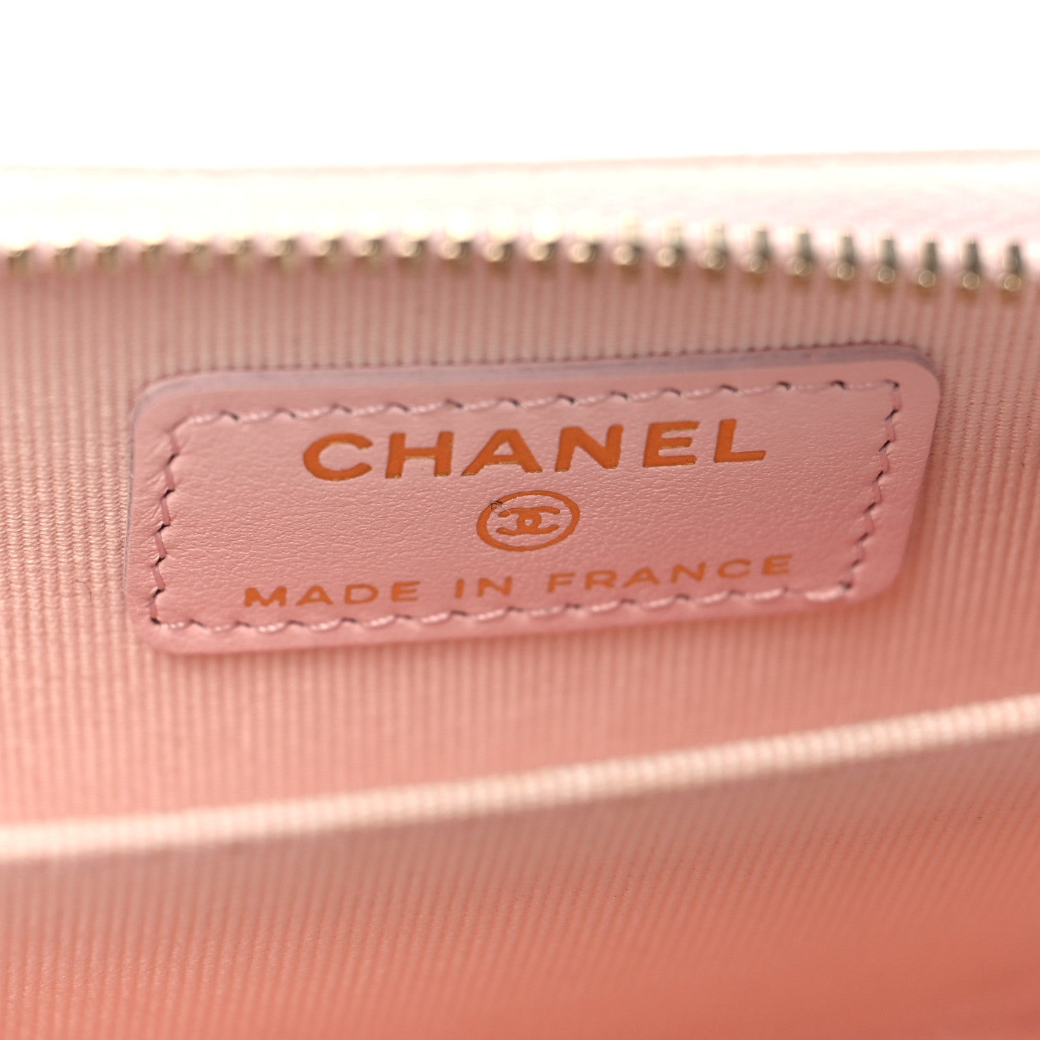 Caviar Quilted Zip Coin Purse Wallet Light Pink