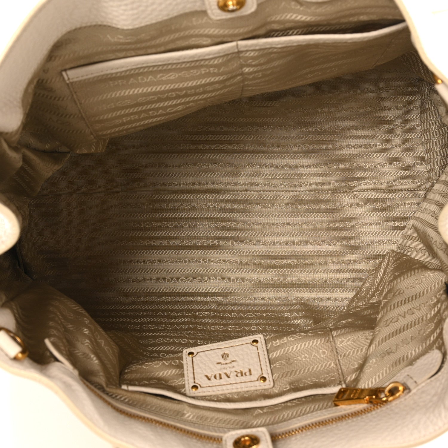 Prada Vitello Daino Top Handle Tote Talco