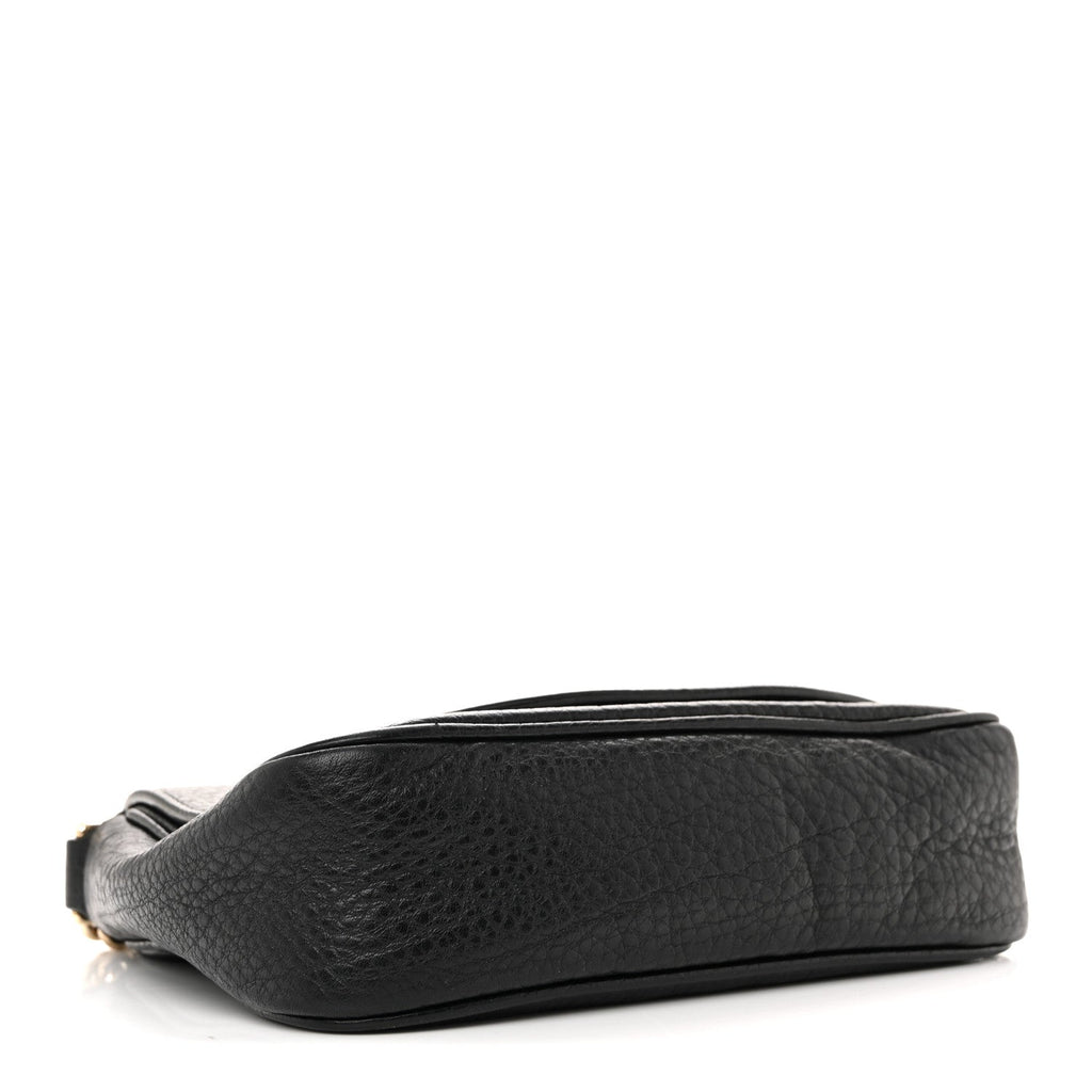 Gucci Pebbled Calfskin Small Soho Flap Crossbody Black