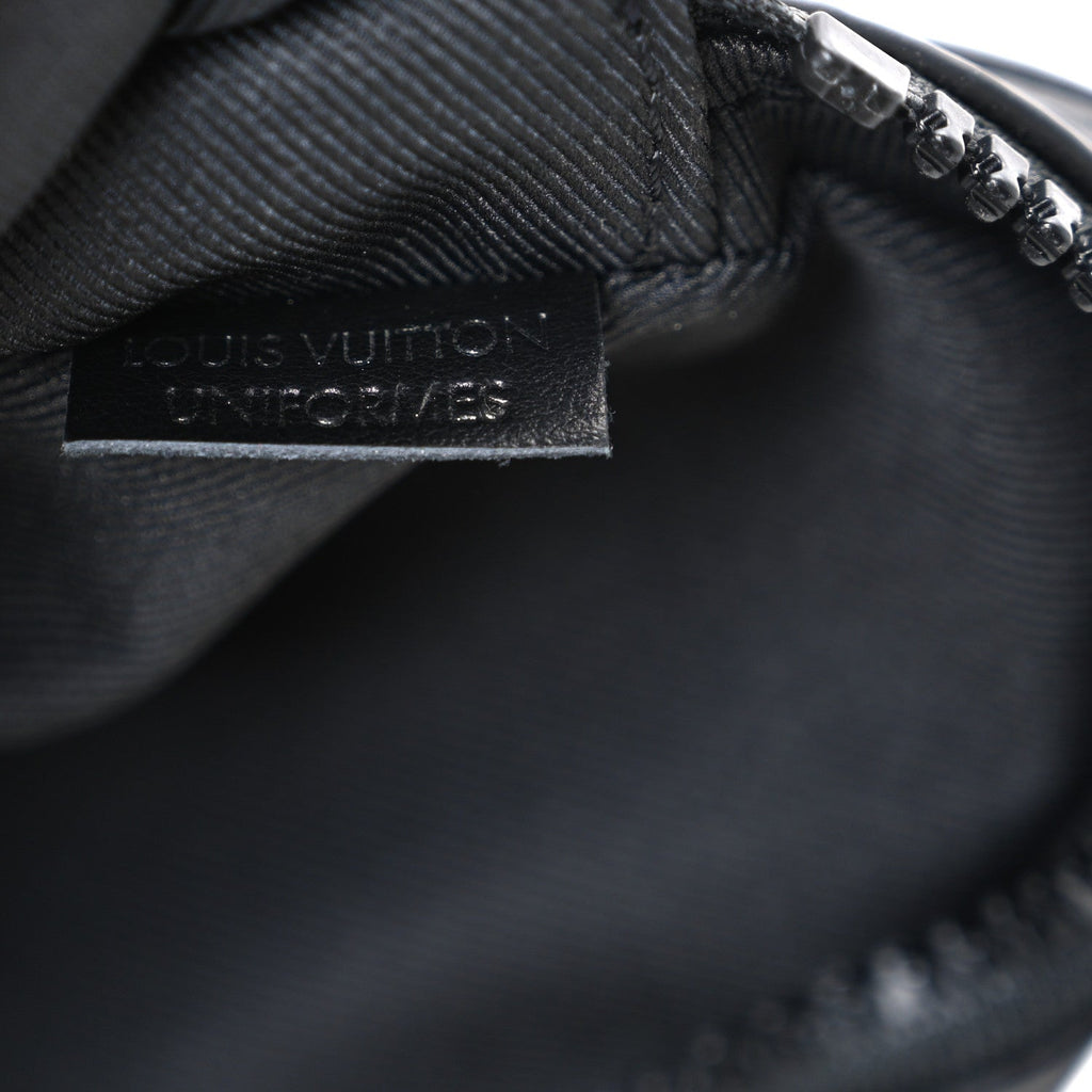 Louis Vuitton Taurillon Monogram Uniformes Solar Ray Soft Pochette Volga Belt Bag Black