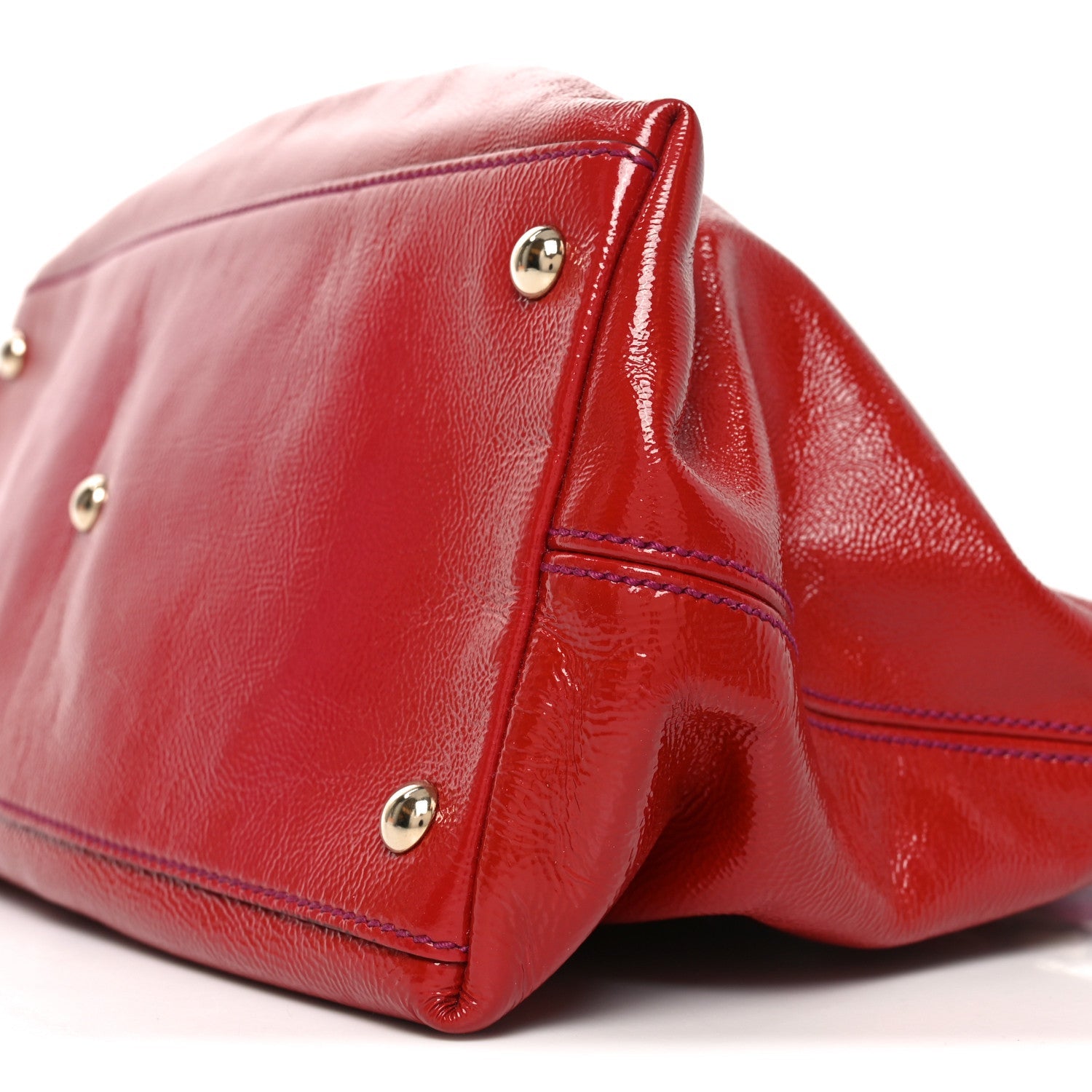Gucci Vernice Naplack Small Soho Top Handle Satchel Uniform Red