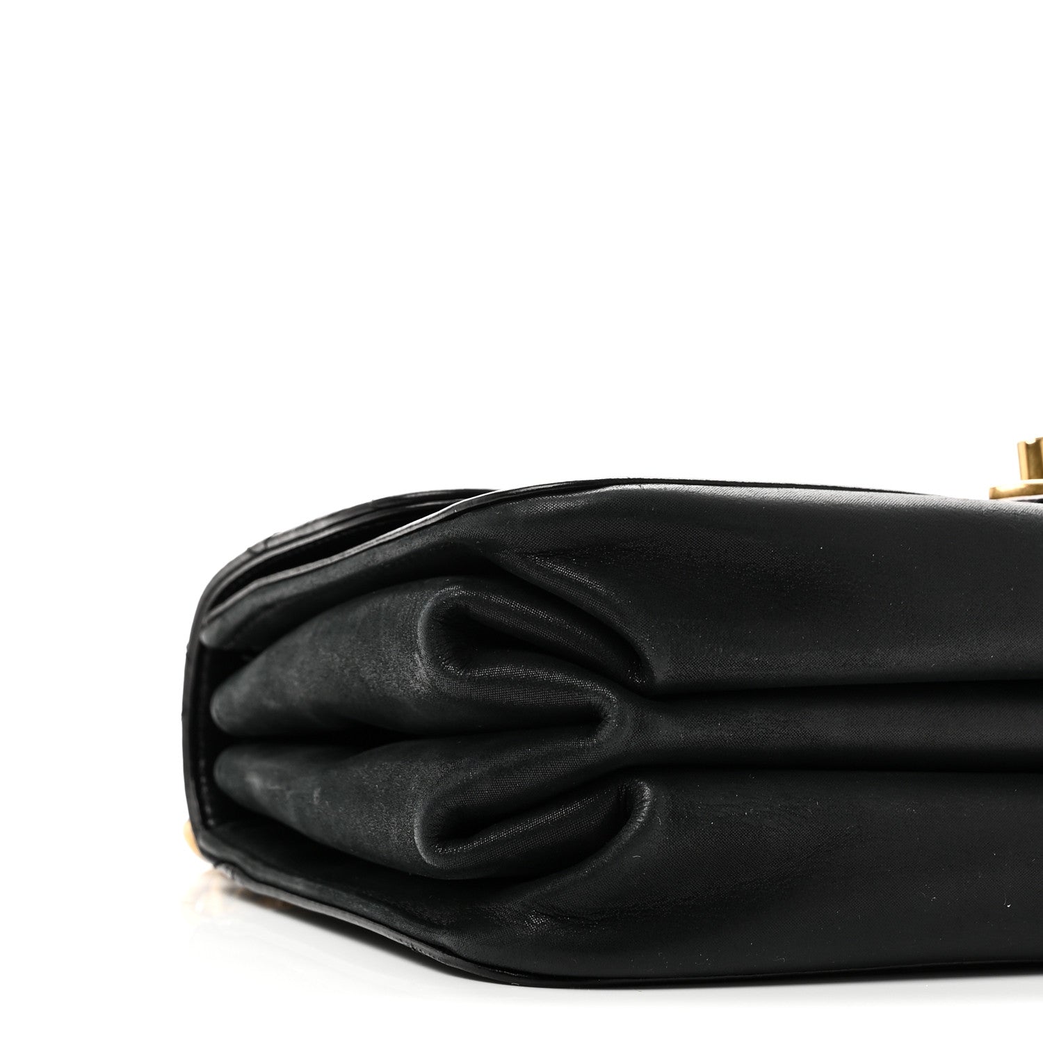 Chanel Iridescent Calfskin Quilted Small Straight Lined Flap Black
