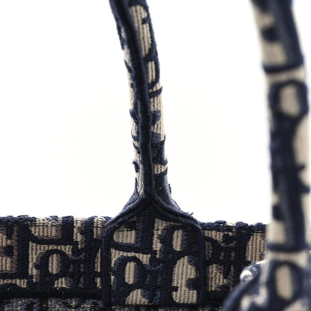 Christian Dior Oblique Medium Book Tote Blue Multicolor
